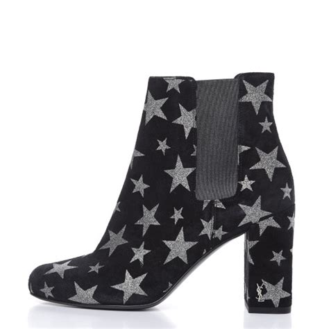 Suede Glitter Stars Babies 90 Ankle Boots 40 Black Argent